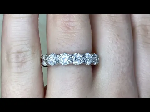 7.11 carats of round brilliant cut diamond eternity band - 7.11 Carat Eternity Band - Hand video