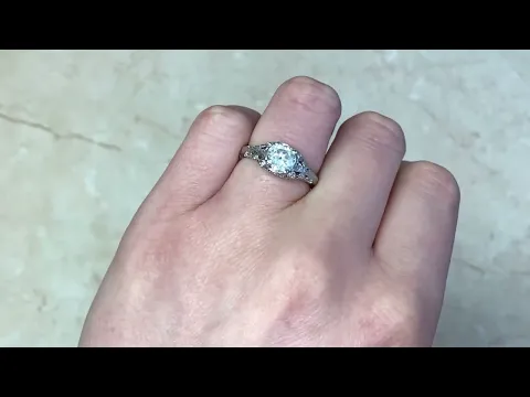 Vintage Hand Engraved 1.26ct Diamond Engagement - Norwalk Ring. Circa 1950 - Hand Video