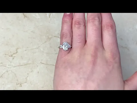 2.02ct Oval Cut Diamond Three Stone Engagement Ring - Shelburn Ring - Hand Video