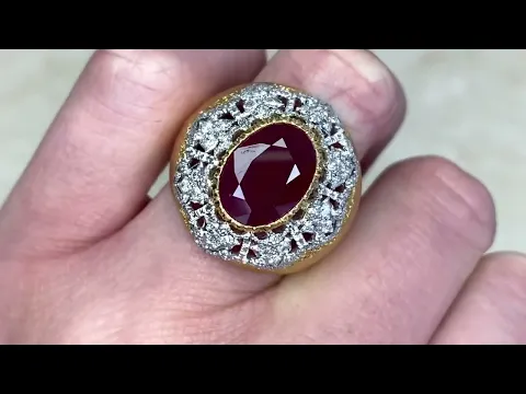 Vintage Ruby Buccellati Ring. Circa 1950 - Buccellati Ruby Ring - Hand Video
