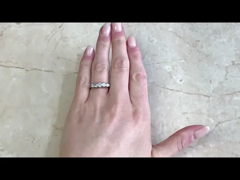 Antique Five Stone Old European Cut Diamond Ring - Pickford Ring. Circa 1920 - Hand Video