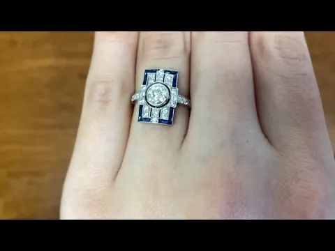 0.69 Carat Diamond Art Deco Style Ring - Georgetown Ring - Hand Video