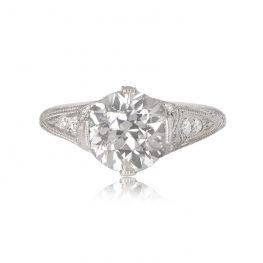 D color old European cut Diamond Ring Aveyron Ring 10660