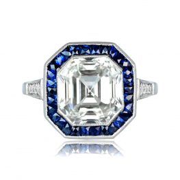 5.03 Carat Asscher Cut Diamond Ring - Crawford Ring 13798 TV