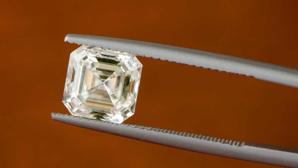 K Color Asscher Cut Diamond