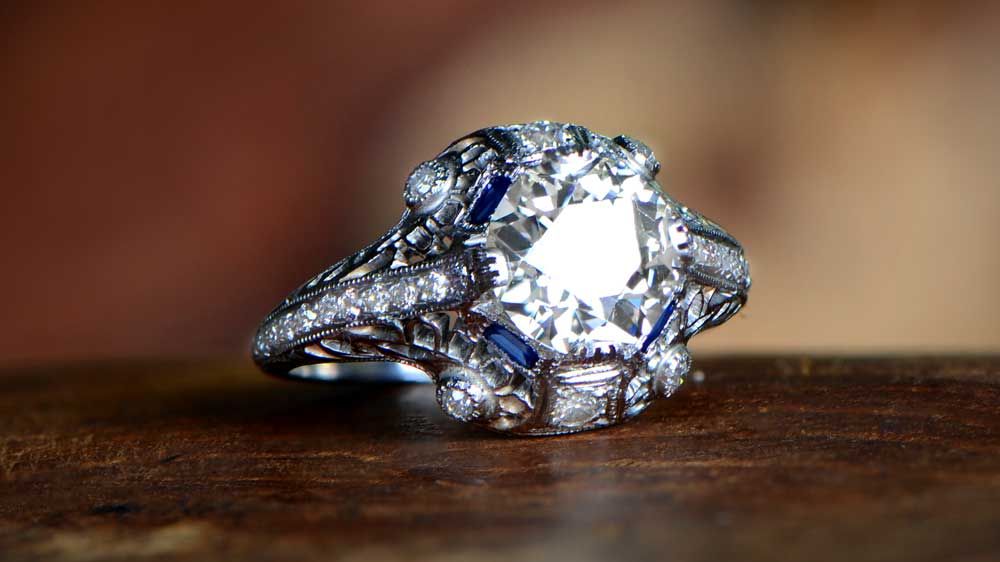 Prong Set Antique Diamond Ring