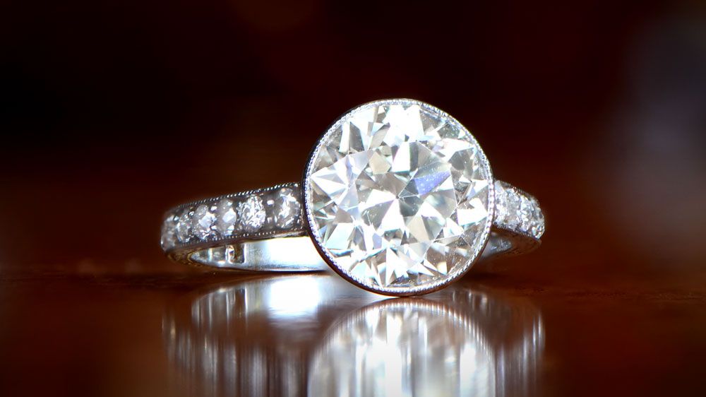 3 Carat Bezel Style Engagement Ring
