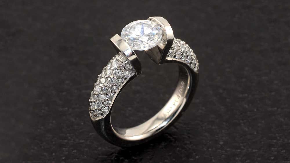 Tension Style Engagement Ring
