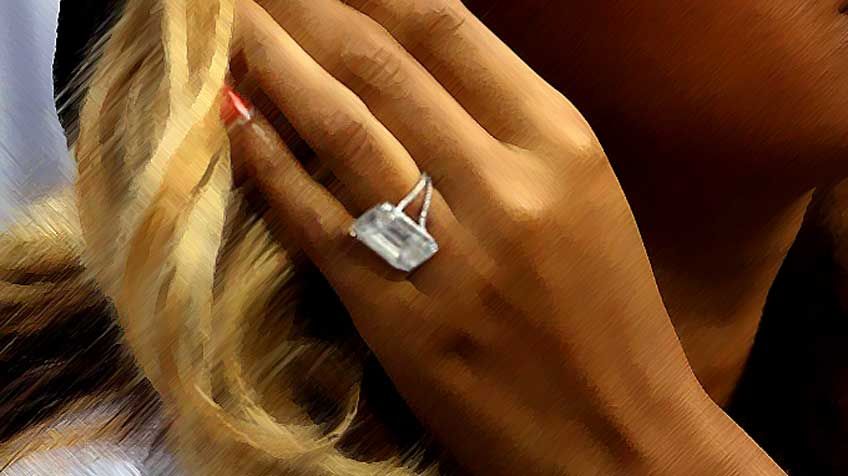 Close Up of Beyonce Engagement Ring