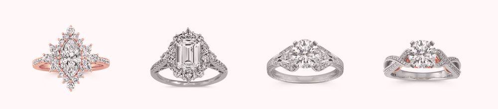 Examples of Fake Vintage Style Engagement Rings