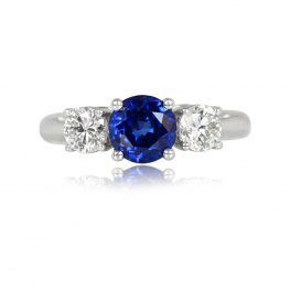 Three Stone Sapphire And Diamond Ring 14195-TV-1000PX