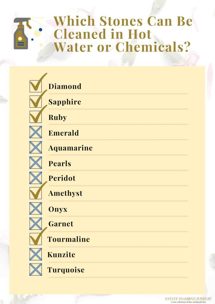 Stones that are safer to clean with chemicals