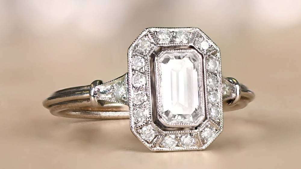 Oxford Diamond Engagement Ring Featuring Diamond Halo