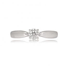 0.22ct Diamond Platinum Tiffany Ring Top View