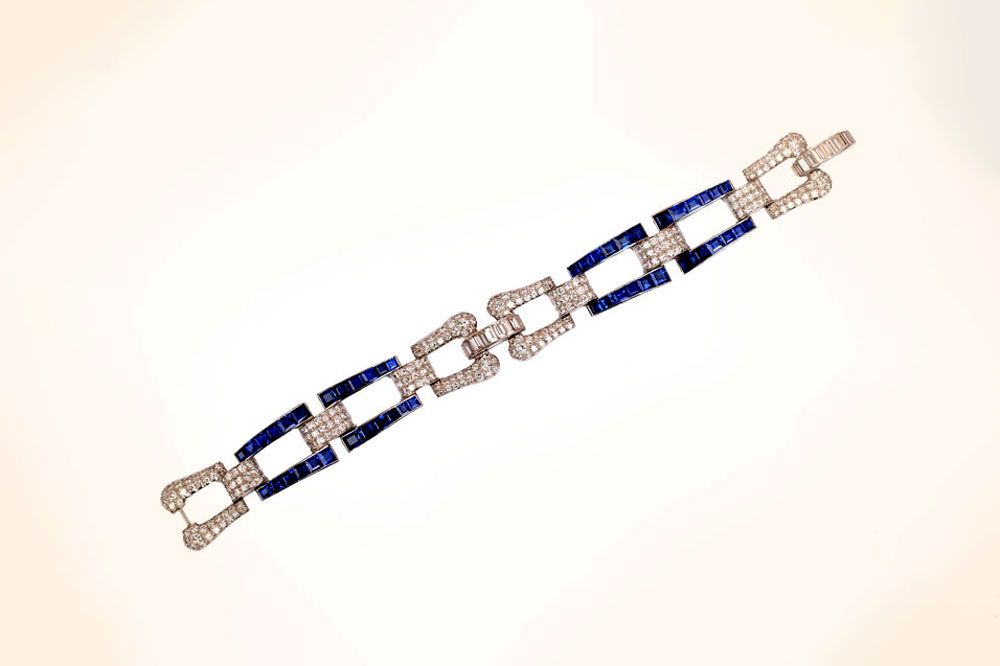 10356 Sapphire and Diamond Bracelet from Estate Diamond Jewelry