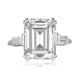 Emerald Cut Diamond Ring Washington Ring Top View