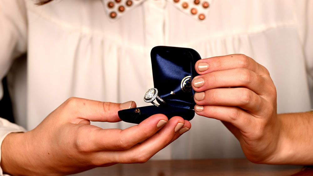 Diamond Engagement Ring Customer from Estate Diamond Jewelry Showroom