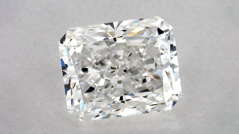 Radiant Cut Diamond on Grey Background