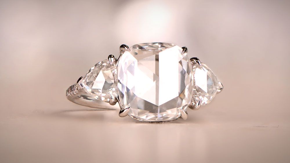 HER4-Rose Cut Diamond Ring Artistic
