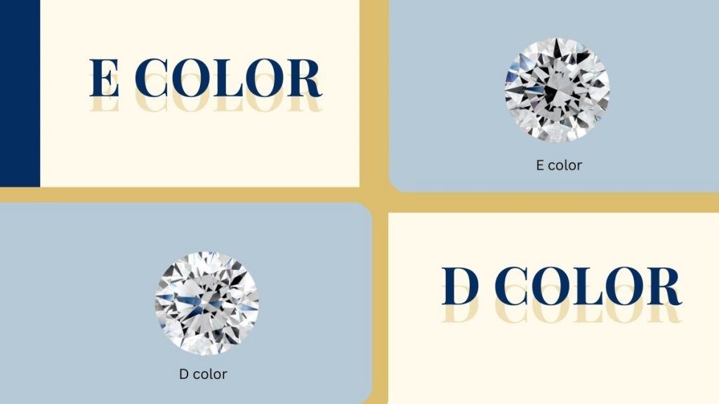 difference between a e color diamond and a d color diamond 