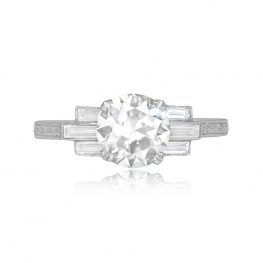 Art Deco Style Diamond Ring Burton Ring top View