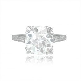 Art Deco Platinum and Diamond Ring Albi Ring Top View