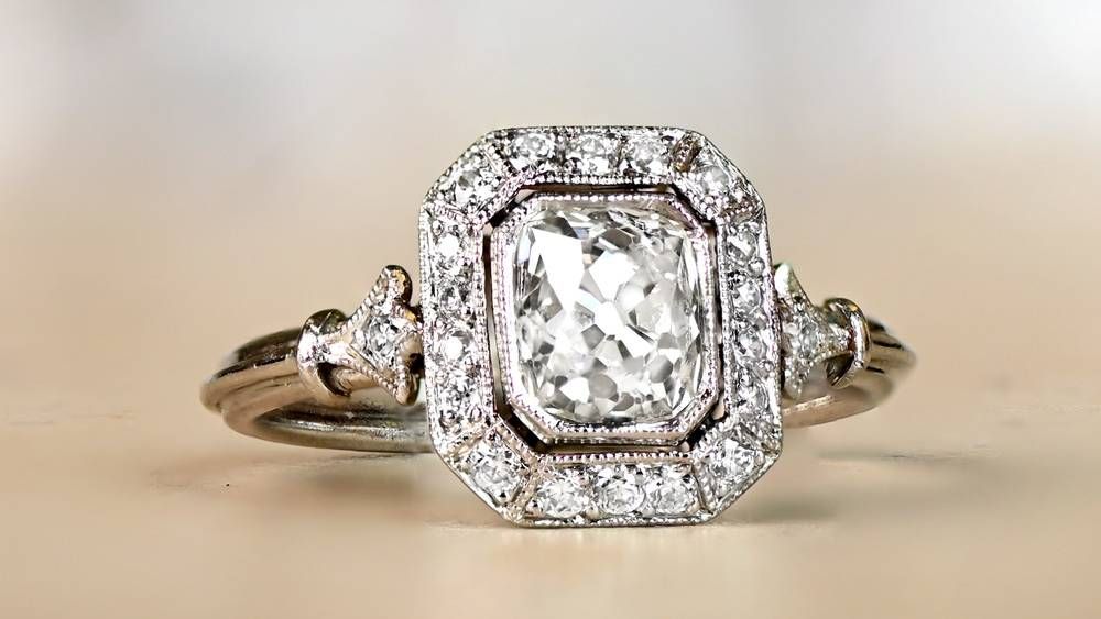 Diamond Engagement Ring With Diamond Halo 