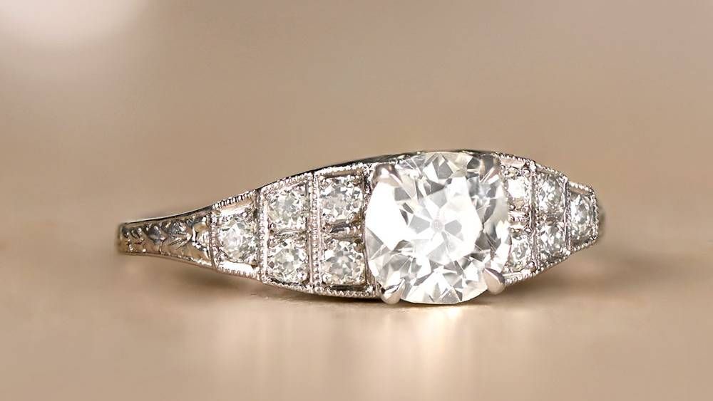 Groton Diamond Engagement Ring Featuring Engravings