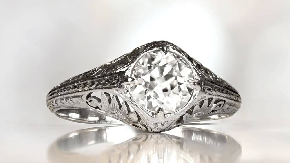 Rounded Diamond Ring With Bold Openwork Embellishments