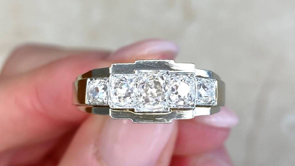 Retro Era Melbourne Five Stone Diamond Engagement Ring