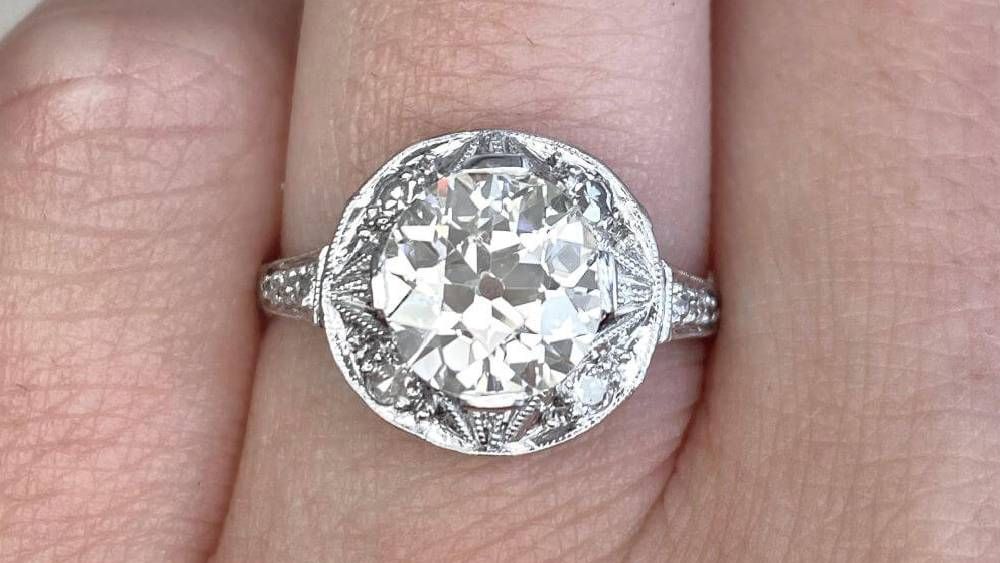 14167 Salford Unique Vintage Diamond Engagement Ring