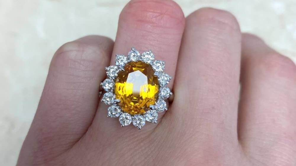 DYL17 Nyons 1.30 carat yellow sapphire engagement Ring