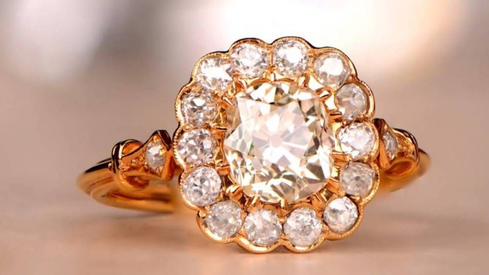 12587 Springdale 1.30 vintage diamond engagement Ring
