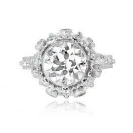 Signed Buccellati Diamond Openwork White Gold Engagement Ring - 13836 TV
