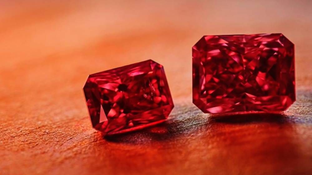 emerald cut red diamonds