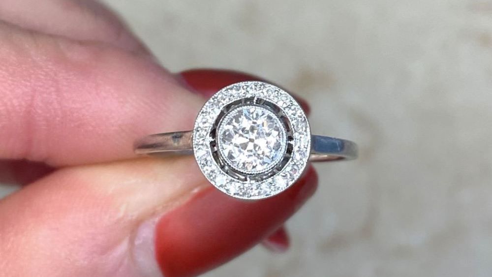 French Art Deco Brantford Diamond Engagement Ring