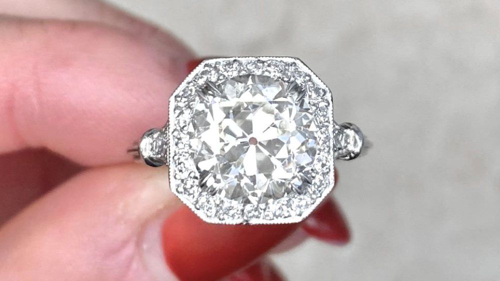 Dover Halo Diamond Engagement Ring For $45000