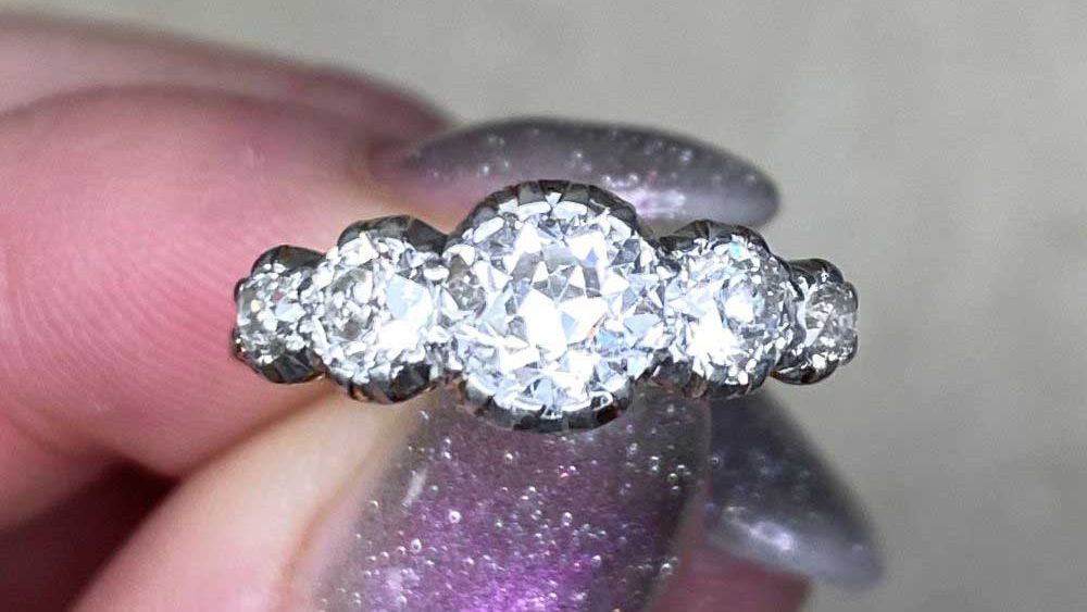 Five Stone Dainty Primrose Diamond Engagement Ring
