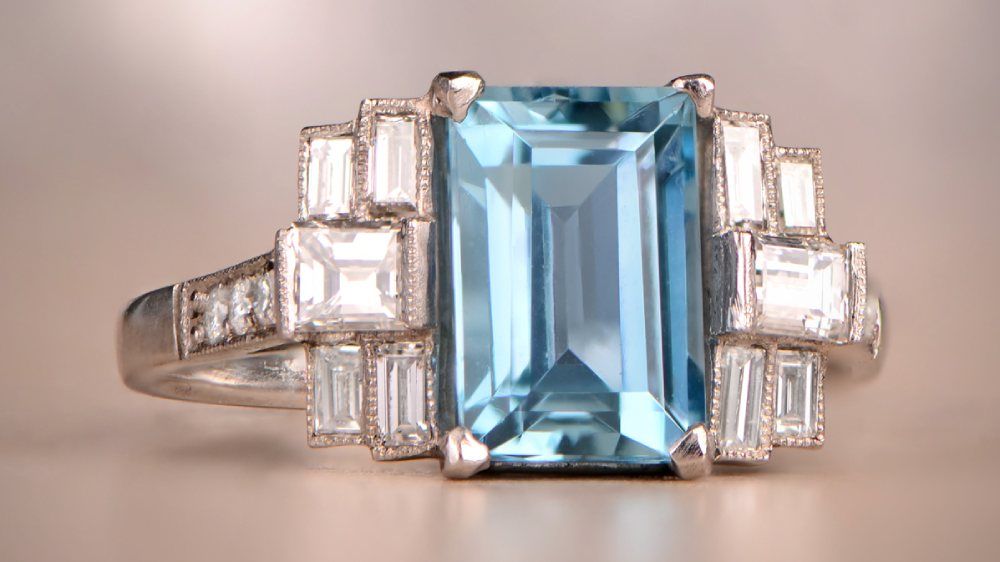 Estate Diamond Jewelry Seine Top 30 Aquamarine Rings Under $5000