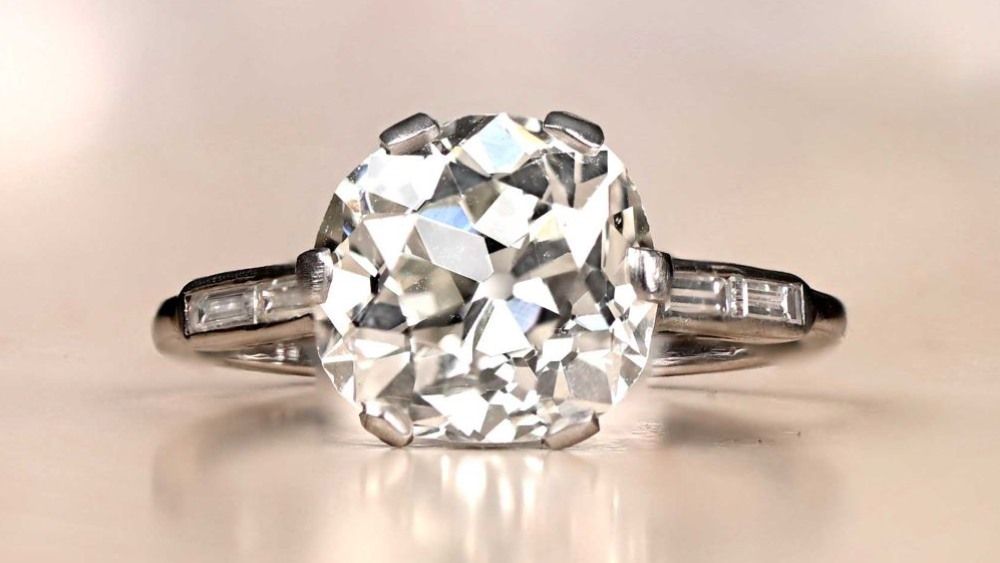 Estate Diamond Jewelry Boudry Solitaire Diamond Engagement Ring