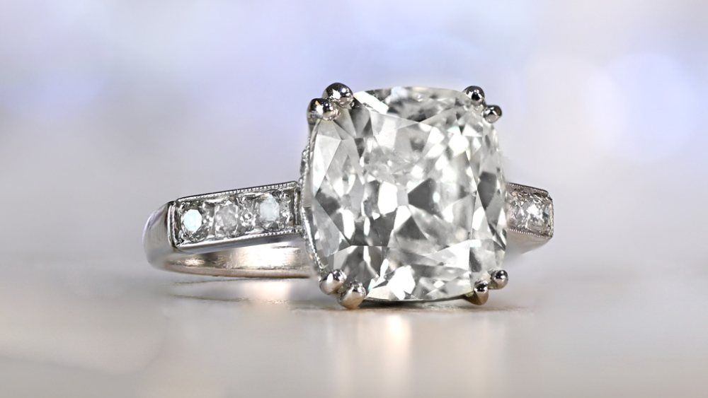 Glenridge Engagement Ring Featuring Large Cushion Cut Diamond