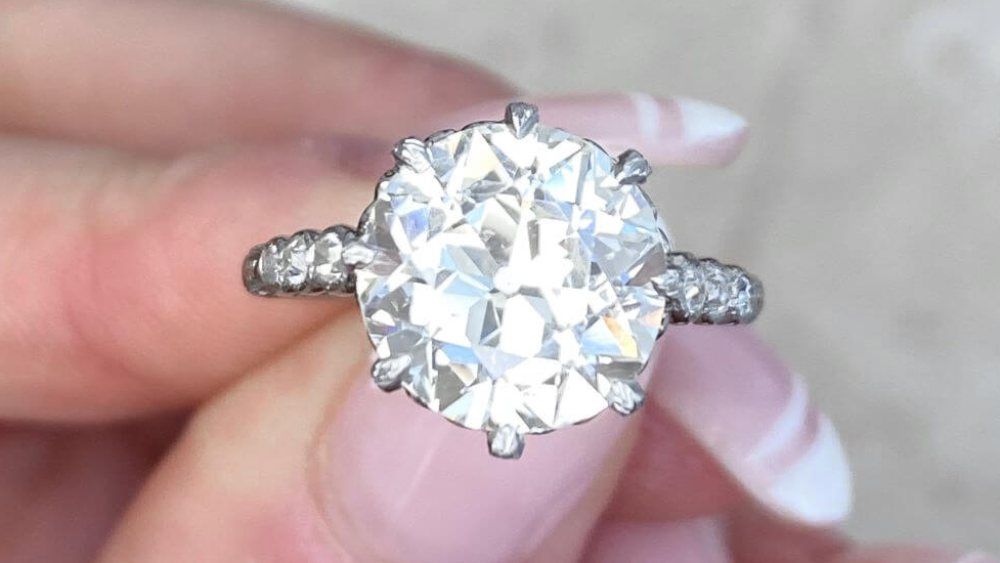 Estate diamond jewelry Stratton  vintage diamond engagement ring