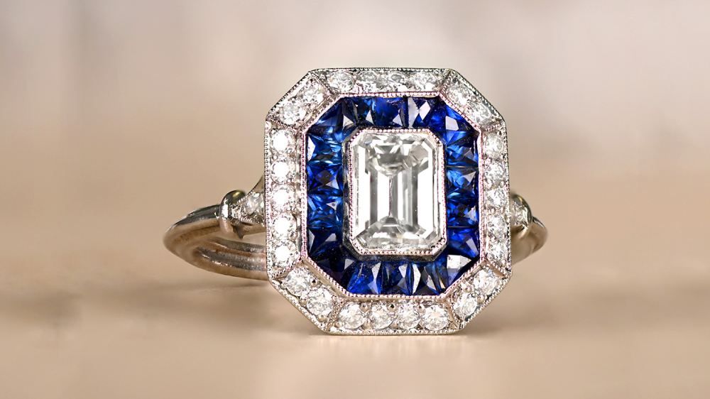 Boston Sapphire And Diamond Engagement Ring For $8000