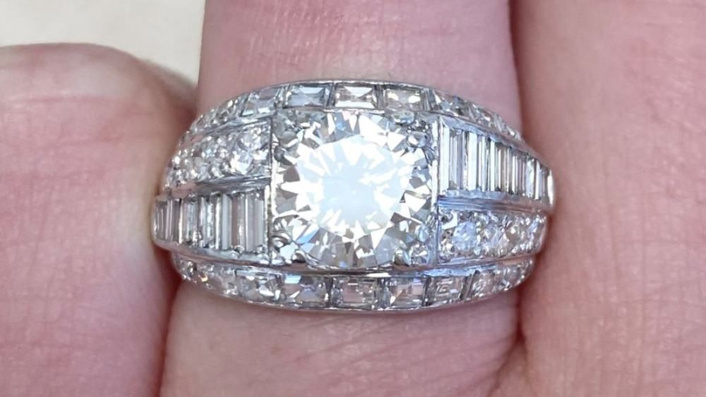 Estate Diamond Jewelry Vintage Preston Diamond Engagement Ring