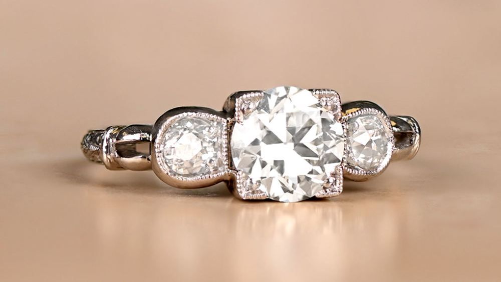 Volos Three Stone Diamond Engagement Ring For $8000
