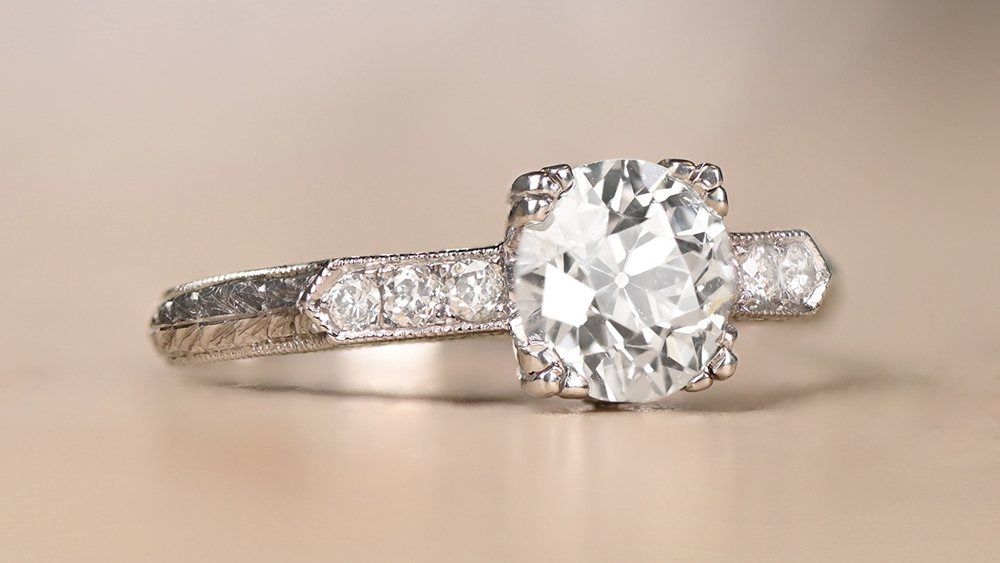 Jonesboro Diamond Ring Featuring Detailed Hang Engravings