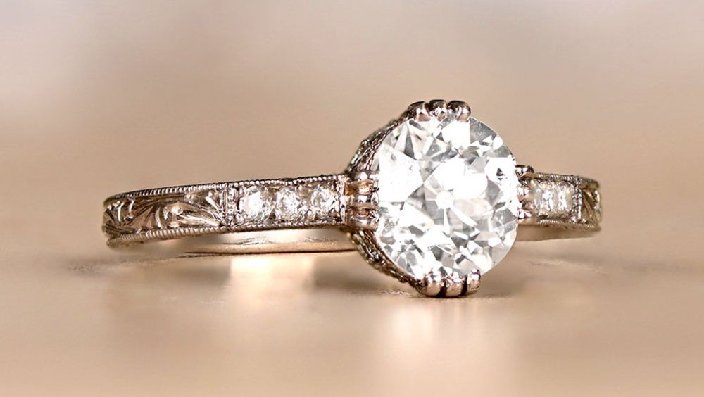 Estate Diamond Jewelry Huntington Diamond Engagement Ring