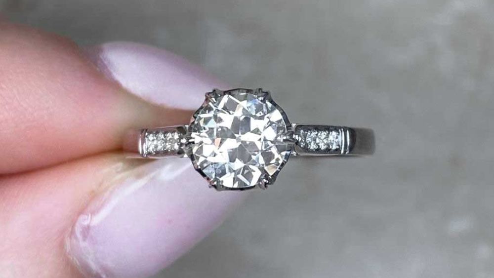 Vintage Riverview Diamond Engagement Ring For $9000
