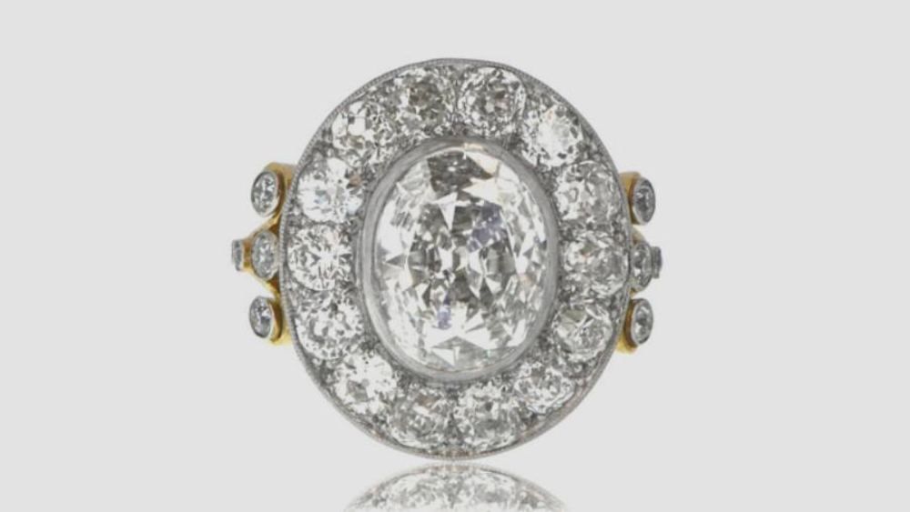 Tiverton Yellow Gold And Platinum Diamond Engagement Ring