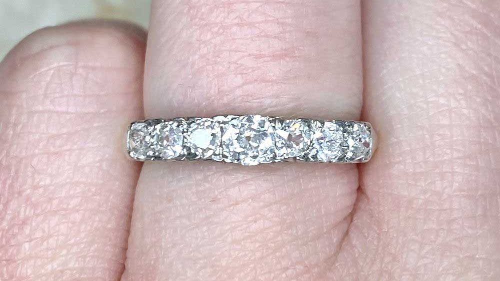 Art Deco Westmere Engagement Ring Featuring Seven Diamonds